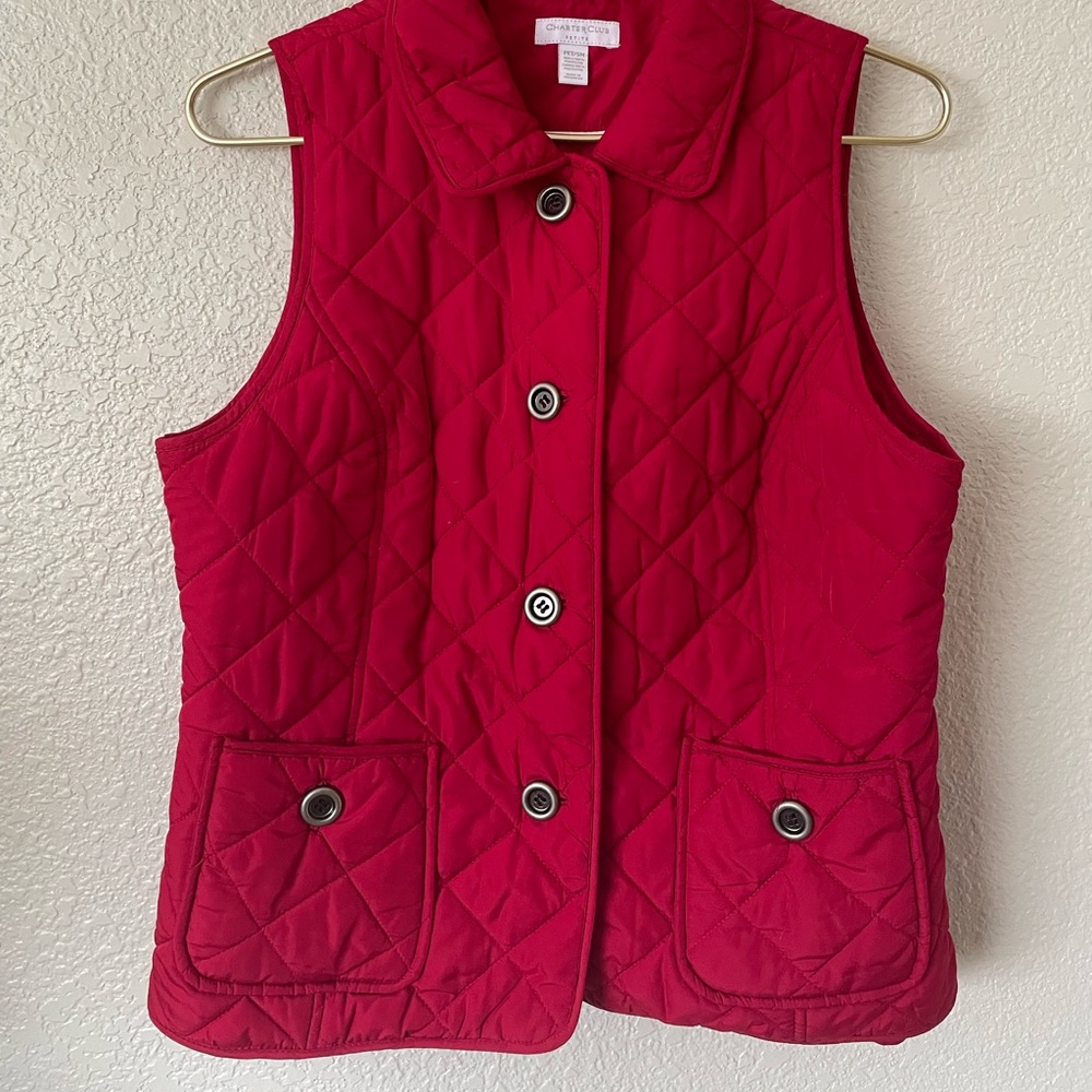 Charter club (petite) Red Vest